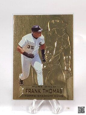 Frank Thomas Pure Gold Baseball Card, 1997 Topps Stadium Club